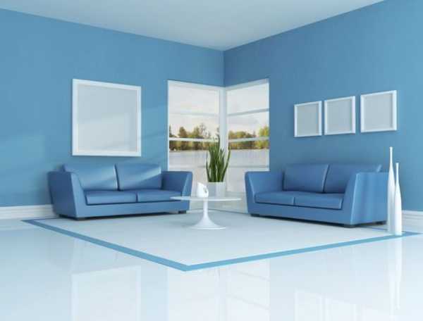 cat rumah Biru Langit