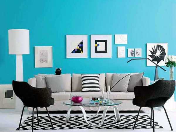 cat rumah Biru Laut