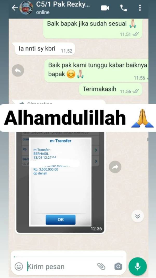 Testimoni bukti transfer 10