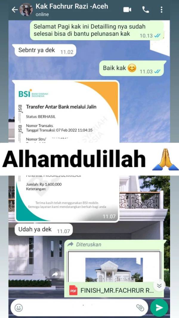 Testimoni bukti transfer 12