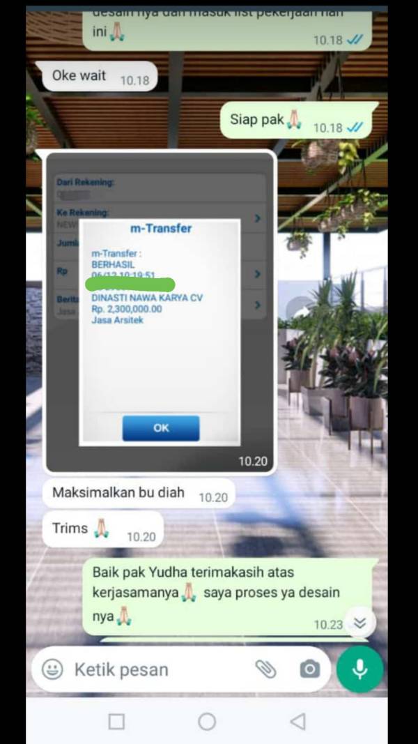 Testimoni bukti transfer 21