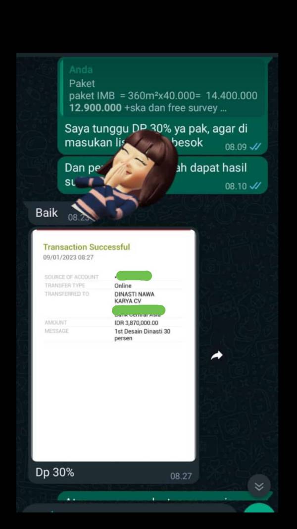 Testimoni bukti transfer 28