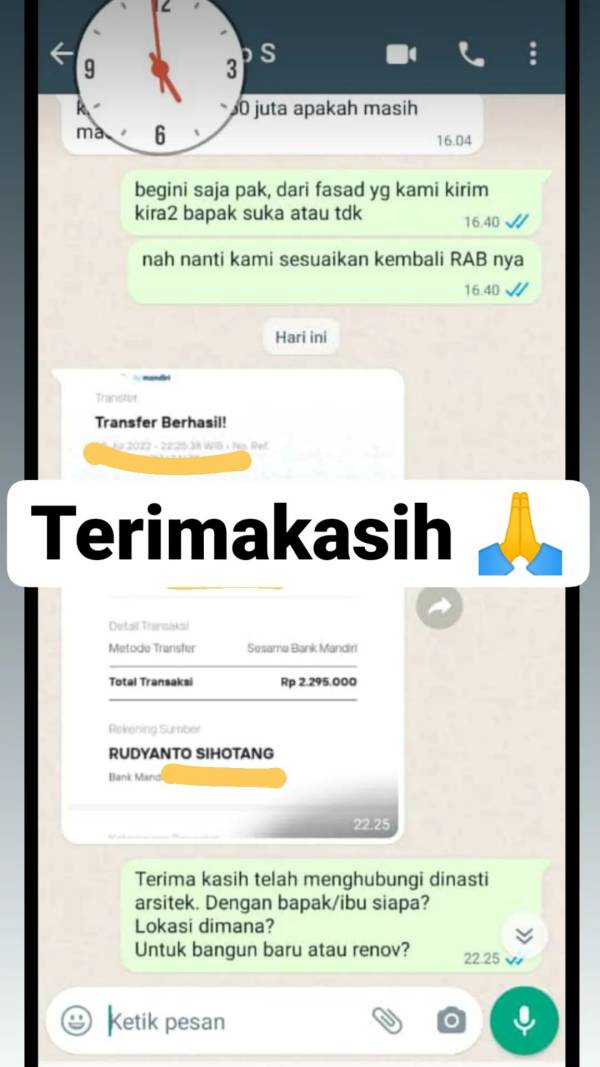Testimoni bukti transfer 30