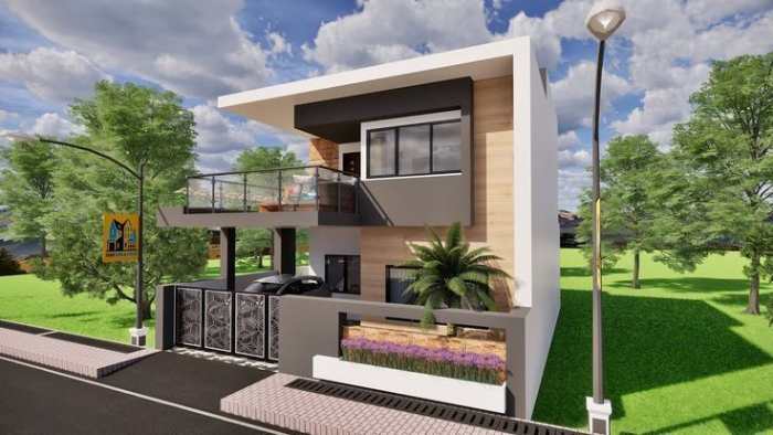 rumah minimalis modern 2 lantai